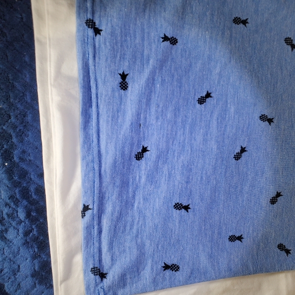 Swiss Cross Men's Medium lt. blue w/ pineapple pattern - Picture 3 of 13